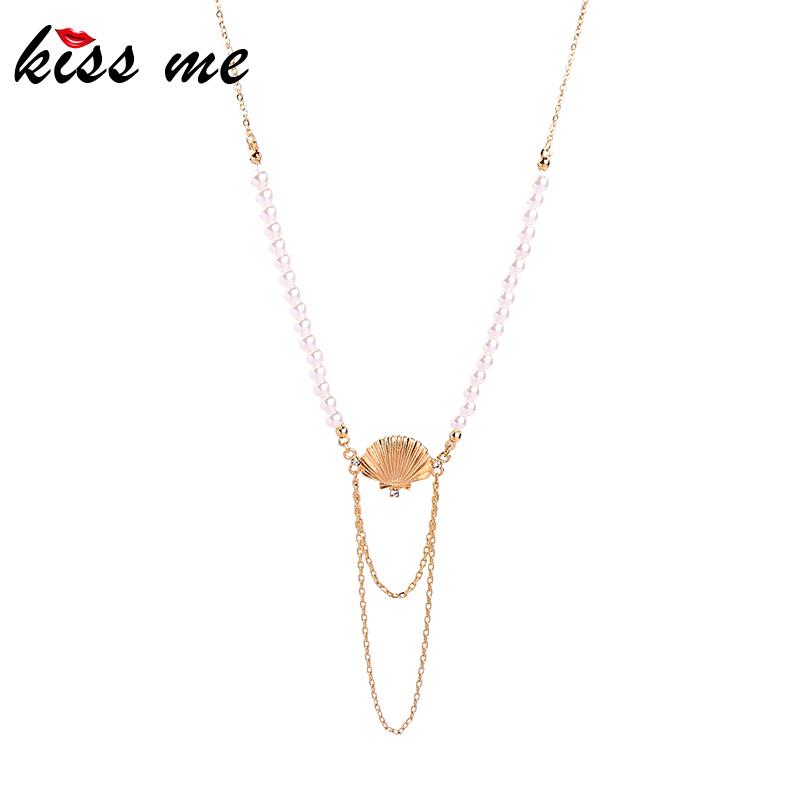 kissme Exquisite Crystal Gold Color Alloy Imitation Shell Pendant Necklace For Women Adjustable Acrylic Pearl Chains Accessories
kissme Exquisite Crystal Gold Color Alloy Imitation Shell Pendant Necklace For Women Adjustable Acrylic Pearl Chains Accessories