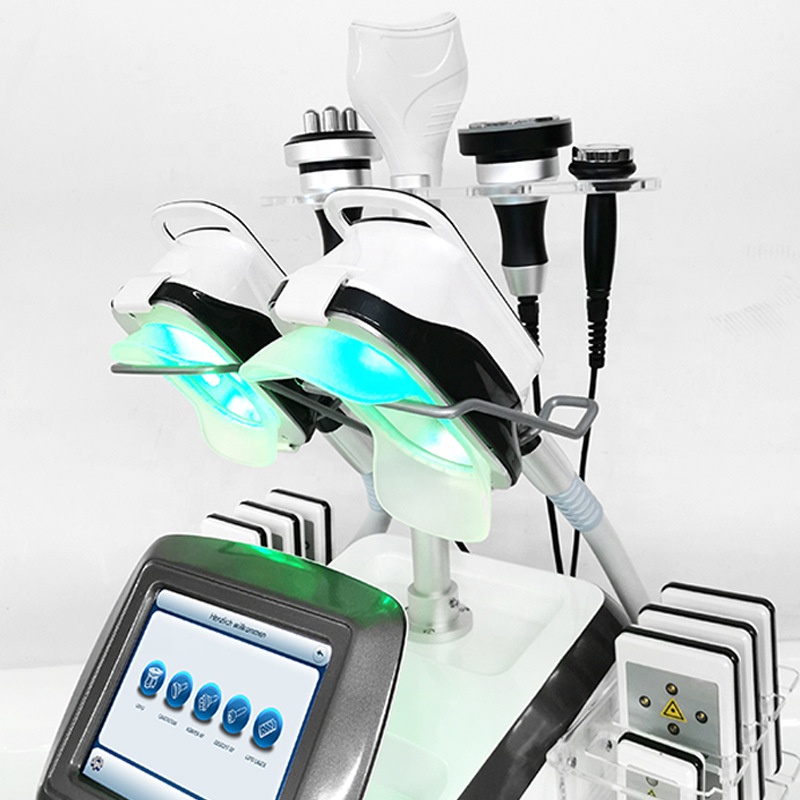 2022 2 handles together works slimming cryolipolisis 360 cavitation+rf multi-handle collocation therapy fat reduce freeze big suction weight Loss Fas