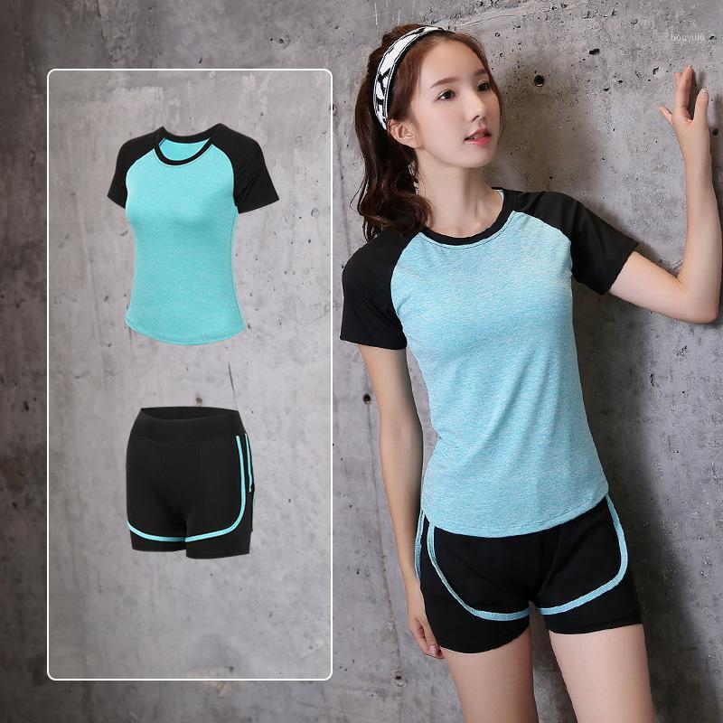Summer Gym Clothes Sports Two-Piece Suit Women' Slimming Dry Running Yoga Short Sleeve Mock Two-Piece Shorts Clothing1, As pic
Summer Gym Clothes Sports Two-Piece Suit Women' Slimming Dry Running Yoga Short Sleeve Mock Two-Piece Shorts Clothing1, As pic