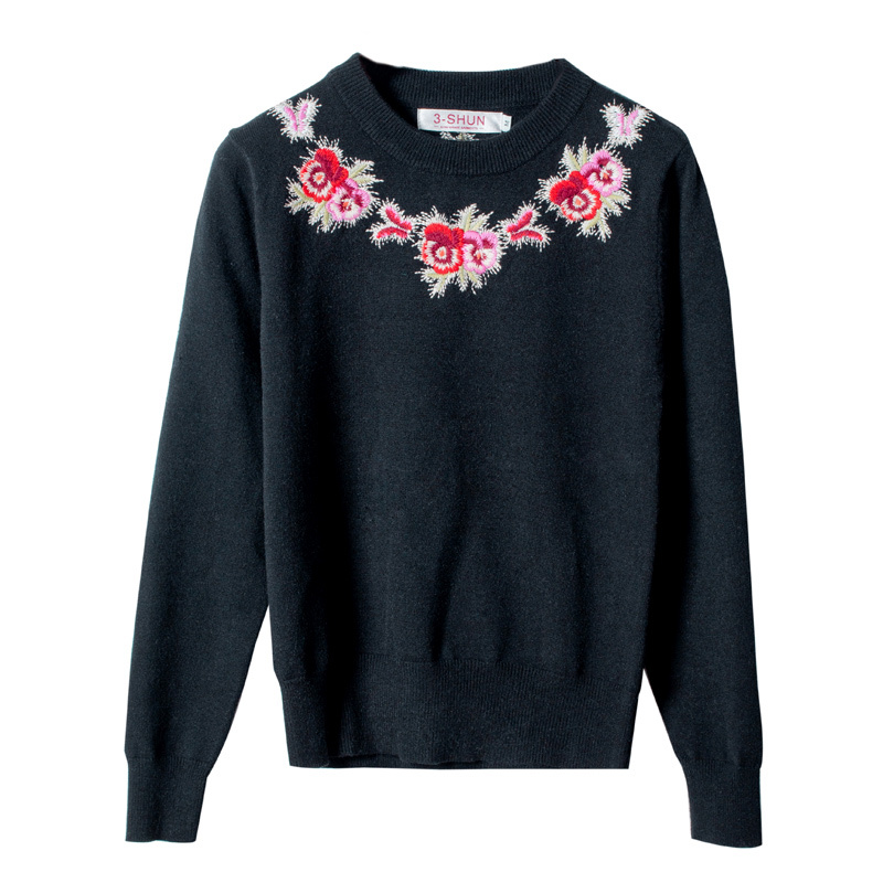 Mode Women' Bluffs of Luxury Autumn Blossom Embroidery Female Casual Top Malha Pullover Jumper High Quality Black Color Icr5, Beige
Mode Women' Bluffs of Luxury Autumn Blossom Embroidery Female Casual Top Malha Pullover Jumper High Quality Black Color Icr5, Beige