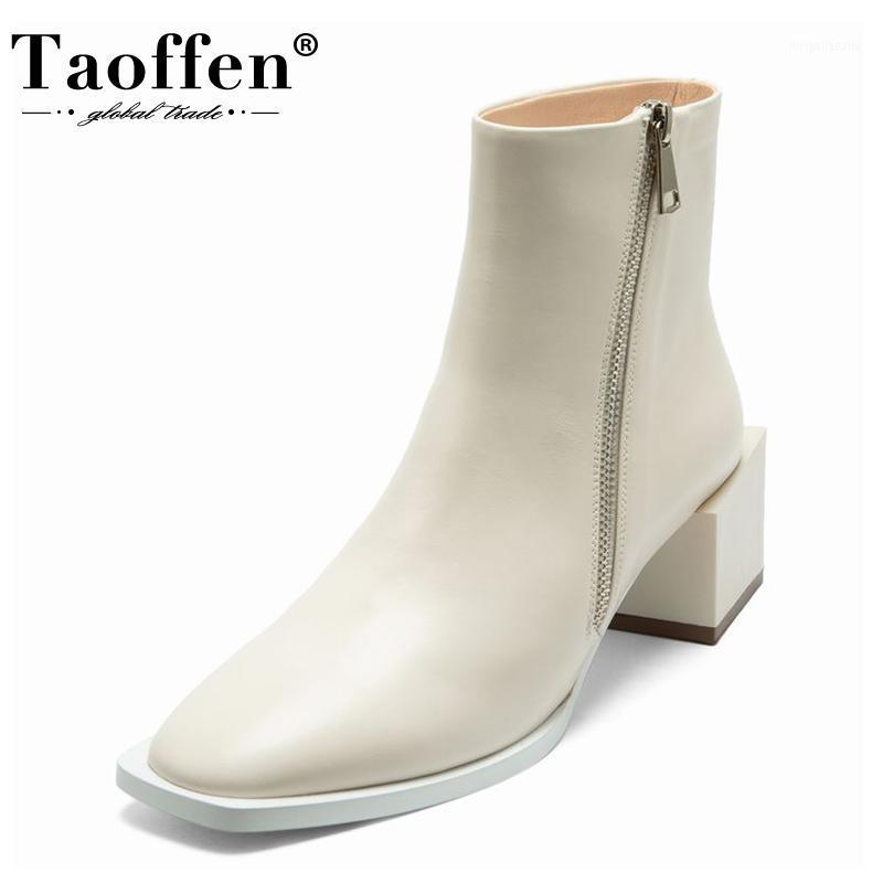 TAOFFEN Real Leather Women Ankle Boots Side Zipper Thick Heel Shoes Square Toe Warm Boots Party Women Footwear Size 34-391, Black
TAOFFEN Real Leather Women Ankle Boots Side Zipper Thick Heel Shoes Square Toe Warm Boots Party Women Footwear Size 34-391, Black