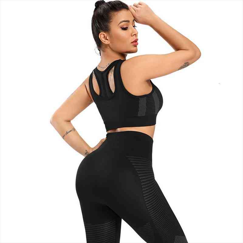2 piece set women fitness sports push up bra and high waist seamless leggings slim tracksuit women sportswear, Gray
2 piece set women fitness sports push up bra and high waist seamless leggings slim tracksuit women sportswear, Gray