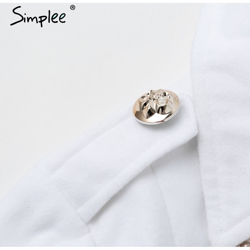 Simplee Vintage double breasted white trench coat for women Sashes slim long trench female Winter office solid trench dress 201211