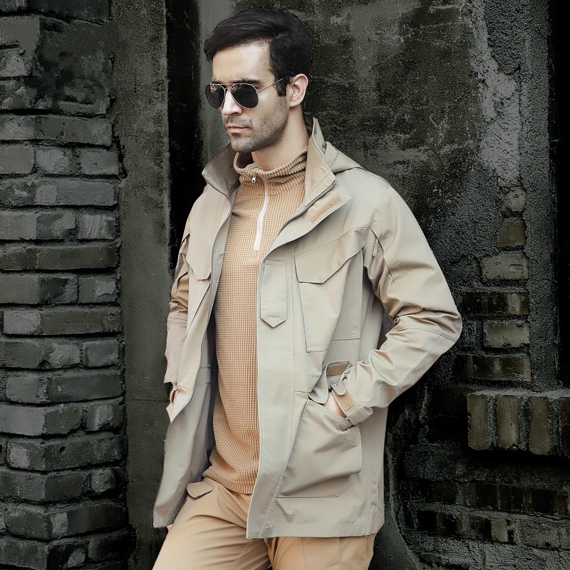 2021 New Make Long Army-style Military-style Cardigan Tactical Army Jacket Thin Elastic Waist Removable Jackets with Male Hood Ojir, Black.
2021 New Make Long Army-style Military-style Cardigan Tactical Army Jacket Thin Elastic Waist Removable Jackets with Male Hood Ojir, Black.