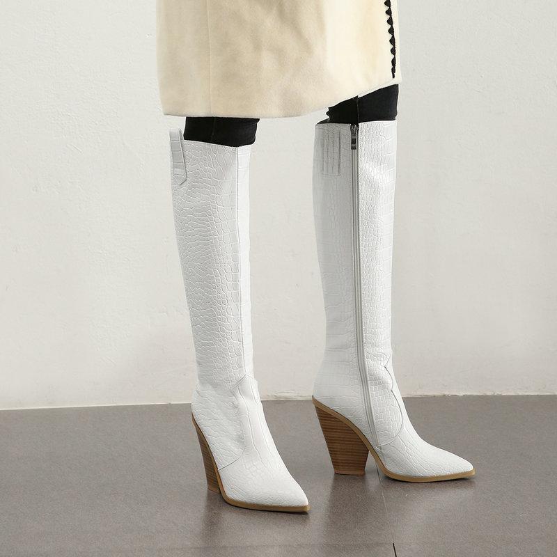 Women Boots Fashion Knee High Boots Faux Leather Wedges High Heel Long Autumn Winter Western Cowboy Zipper Woman, Black
Women Boots Fashion Knee High Boots Faux Leather Wedges High Heel Long Autumn Winter Western Cowboy Zipper Woman, Black