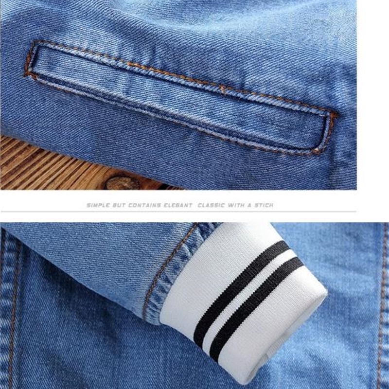 New Casual Slim Mens Denim Jacket Plus Size S-5XL Bomber Jacket Men High Quality Cowboy Men's Spring Jean Jacket 201114