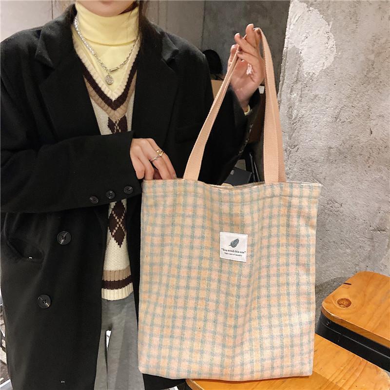 Vintage Plaid Women Wool Shoulder Bag College Style Student Girls Book Casual Tote Handbags Large Capacity Ladies Shopping Bags, Orange
Vintage Plaid Women Wool Shoulder Bag College Style Student Girls Book Casual Tote Handbags Large Capacity Ladies Shopping Bags, Orange