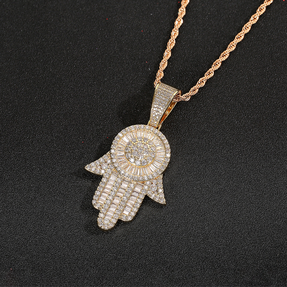 Iced Out Hand Pendant Necklace Gold Silver Color Cubic Zircon for Men Women Hip hop Jewelry For Gift
Iced Out Hand Pendant Necklace Gold Silver Color Cubic Zircon for Men Women Hip hop Jewelry For Gift