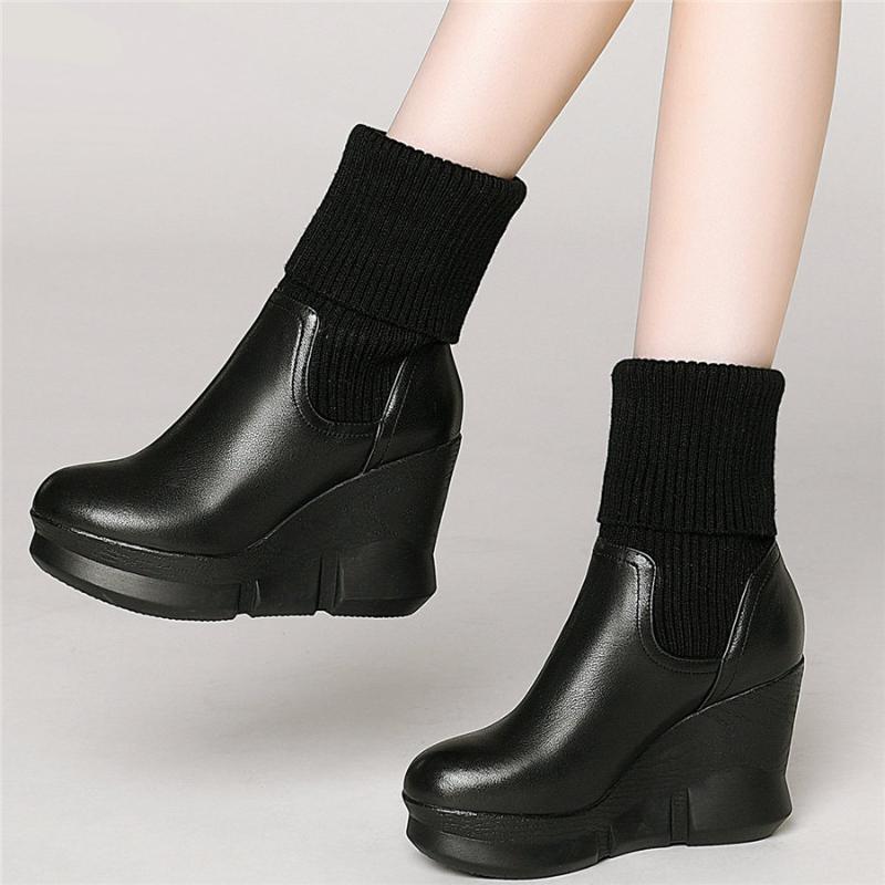 Platform Pumps Shoes Women Genuine Leather Wedges High Heel Ankle Boots Female High Top Round Toe Fashion Sneakers Casual Shoes, Beige
Platform Pumps Shoes Women Genuine Leather Wedges High Heel Ankle Boots Female High Top Round Toe Fashion Sneakers Casual Shoes, Beige