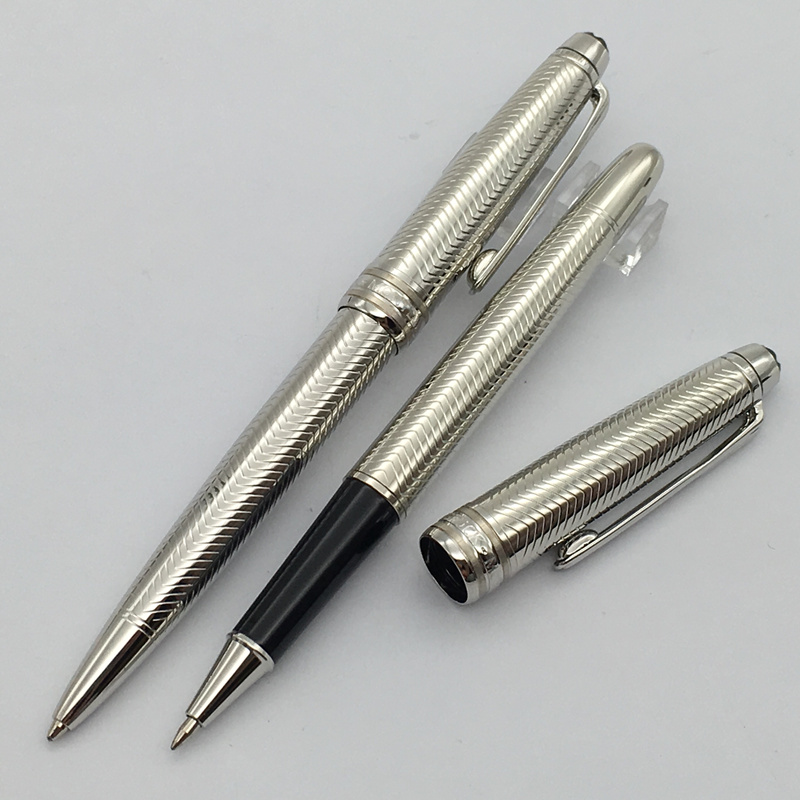 2021 Stylo bille Great pen 163 metal wave texture silver metal Writing pen twist mechanism Ballpoint Pen plated clip luxury ballpoint pens
2021 Stylo bille Great pen 163 metal wave texture silver metal Writing pen twist mechanism Ballpoint Pen plated clip luxury ballpoint pens