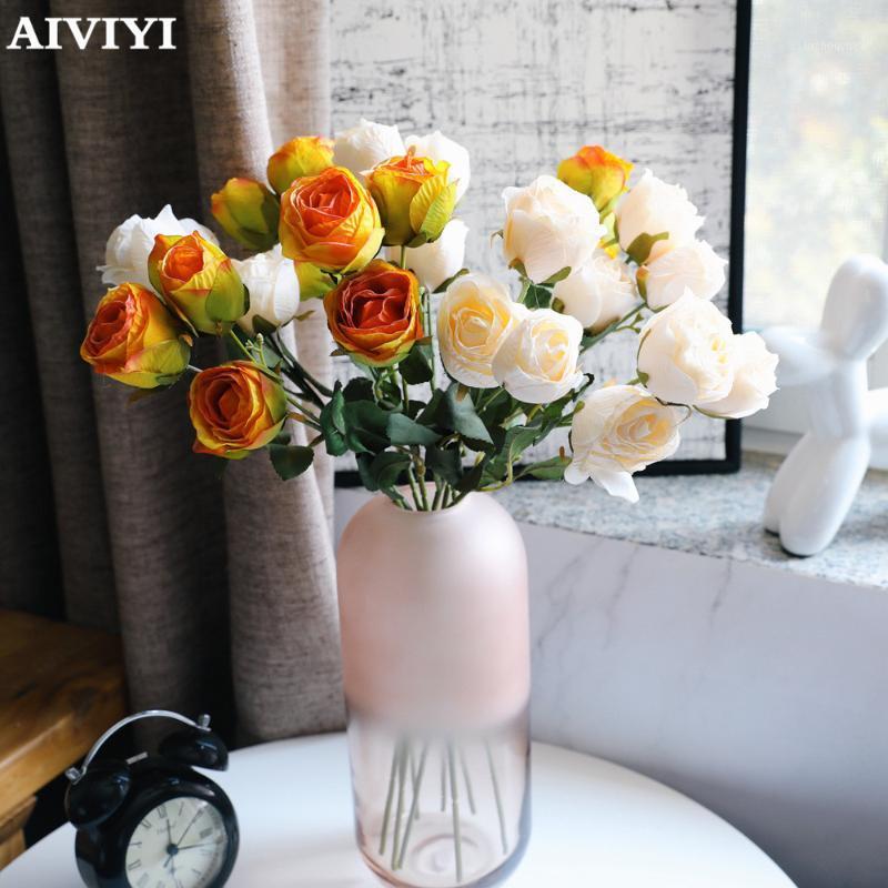 Amelia 3 heads dry roasted rose INS wind wedding home decor artificial flowers party decoration living room coffee table1, Orange
Amelia 3 heads dry roasted rose INS wind wedding home decor artificial flowers party decoration living room coffee table1, Orange