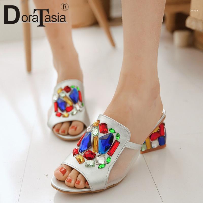 DORATASIA 2021 New Hot Sale Lady Fashion Crystal Mules Colorful High Heel Pumps Women Breathable Summer Mesh Shoes Woman1, Silver
DORATASIA 2021 New Hot Sale Lady Fashion Crystal Mules Colorful High Heel Pumps Women Breathable Summer Mesh Shoes Woman1, Silver