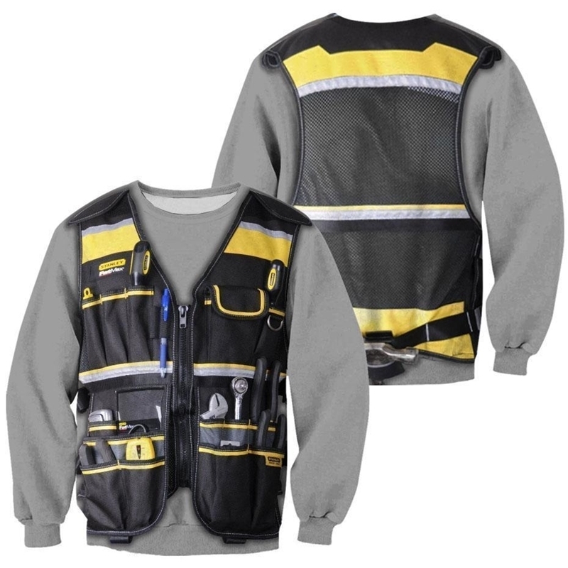 Electrician 3D Printed Hoodie and Sweatshirt Cosplay costume Harajuku Fashion hoodies Unisex Casual Jacket pullover DW0013 201020