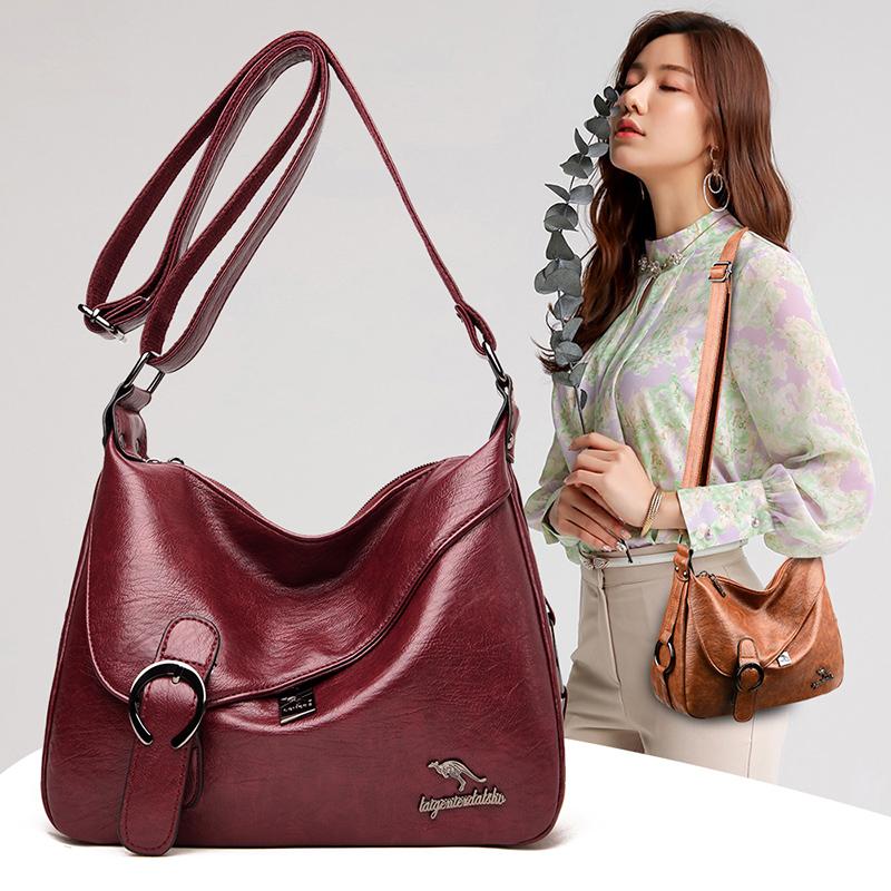 Fashion Trend Large Shoulder Bags for Women 2021 New High Quality Leather Messenger Bag Female Simple Travel Crossbody Hand Bag, Black 
Fashion Trend Large Shoulder Bags for Women 2021 New High Quality Leather Messenger Bag Female Simple Travel Crossbody Hand Bag, Black