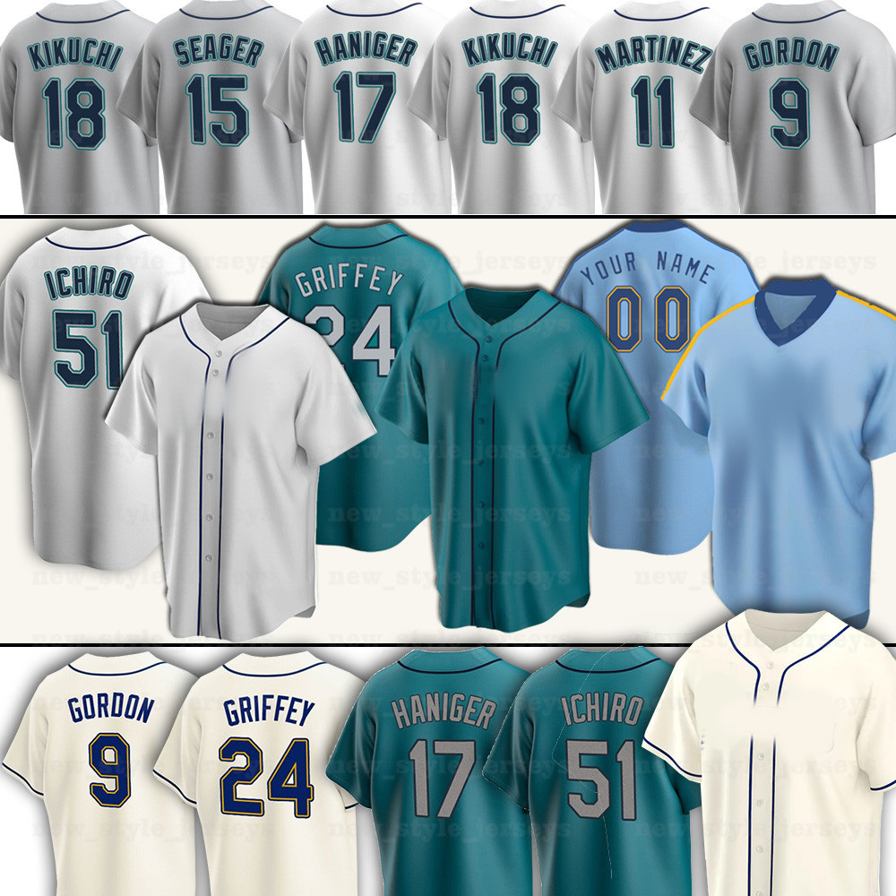 24 Ken Griffey Jr Baseball Jerseys 22 Robinson Cano 51 Ichiro Suzuki 1 Kyle Lewis 11 Edgar Martinez Seager 9 Dee Gordon 7 Marco Gonzales Dylan Moore, Men
24 Ken Griffey Jr Baseball Jerseys 22 Robinson Cano 51 Ichiro Suzuki 1 Kyle Lewis 11 Edgar Martinez Seager 9 Dee Gordon 7 Marco Gonzales Dylan Moore, Men