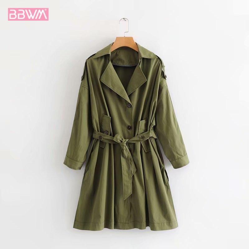 2020 Autumn Women's New Versatile Loose Waist Tie Long Coat Back Letter Printed Temperament Female Jacket ArmyGreen Tops, Army green
2020 Autumn Women's New Versatile Loose Waist Tie Long Coat Back Letter Printed Temperament Female Jacket ArmyGreen Tops, Army green