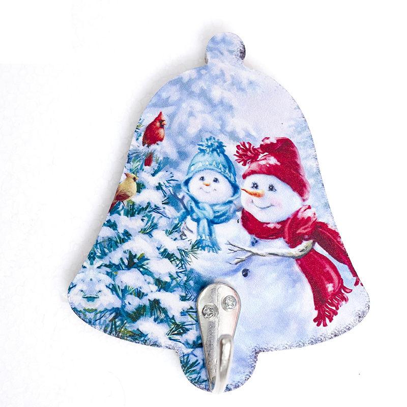 1 PC 10*11.5CM Wooden Xmas Bell Snowman Elk Painted Metal Buckle with No-Trace Hook Seamless Paste Christmas New Year Decoration
1 PC 10*11.5CM Wooden Xmas Bell Snowman Elk Painted Metal Buckle with No-Trace Hook Seamless Paste Christmas New Year Decoration