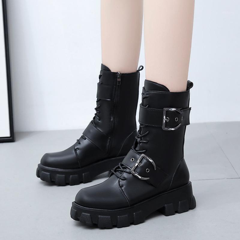 Dropshipping 2020 Winter Women Black Platform Boots Ankle Boots Female Motorcycle Botas Metal Buckle Lace Up Ladies PU Leather1
Dropshipping 2020 Winter Women Black Platform Boots Ankle Boots Female Motorcycle Botas Metal Buckle Lace Up Ladies PU Leather1