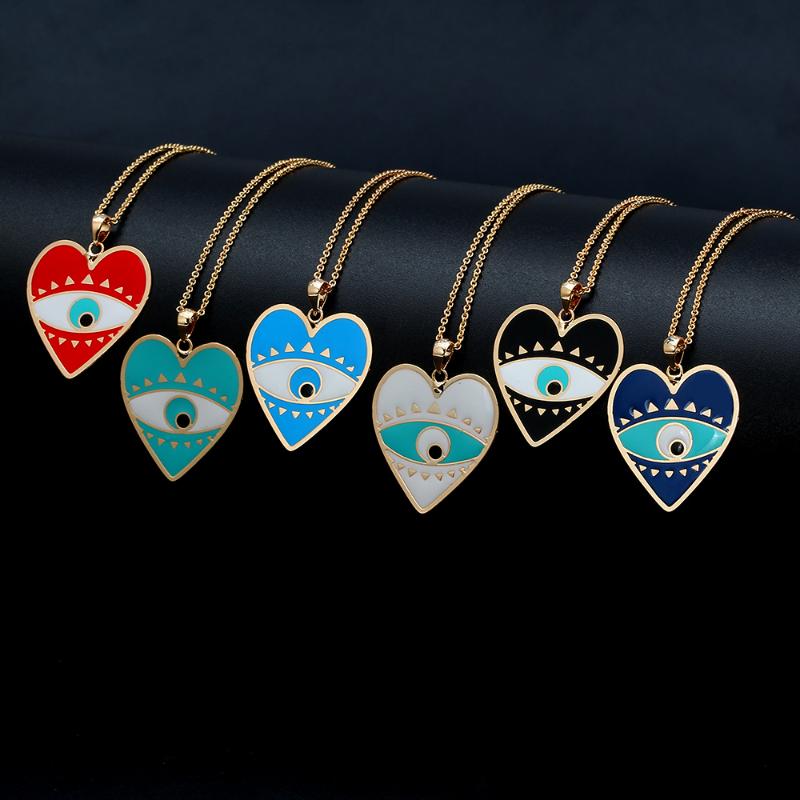 Lucky Eye Turkish Evil Eye Heart Necklace Gold Color Long Chain Pendant Necklace Fashion Jewelry for Women Men Girls EY6745
Lucky Eye Turkish Evil Eye Heart Necklace Gold Color Long Chain Pendant Necklace Fashion Jewelry for Women Men Girls EY6745