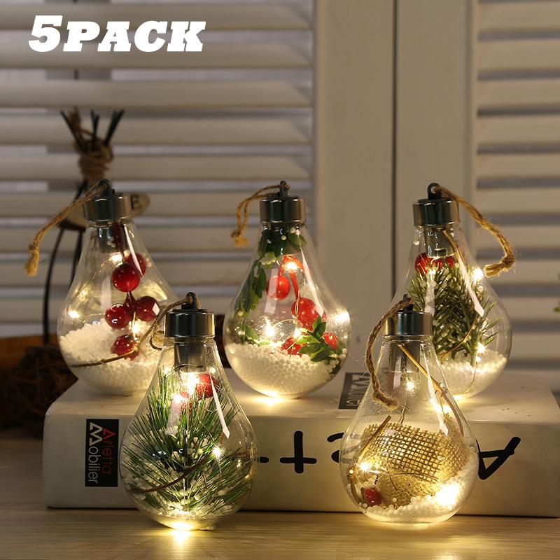 5Pcs Creative Christmas Transparent LED String Light Bulb Home Hanging Decorative Snow Ball Lamp
5Pcs Creative Christmas Transparent LED String Light Bulb Home Hanging Decorative Snow Ball Lamp