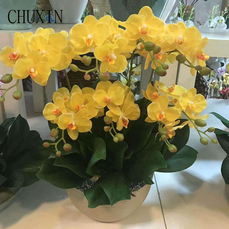 12 Heads Real Touch PU Butterfly Orchid With Leaf Artificial Flower Bouquet Home Hotel Decoration Store Decor Fake Flowers1, White
12 Heads Real Touch PU Butterfly Orchid With Leaf Artificial Flower Bouquet Home Hotel Decoration Store Decor Fake Flowers1, White
