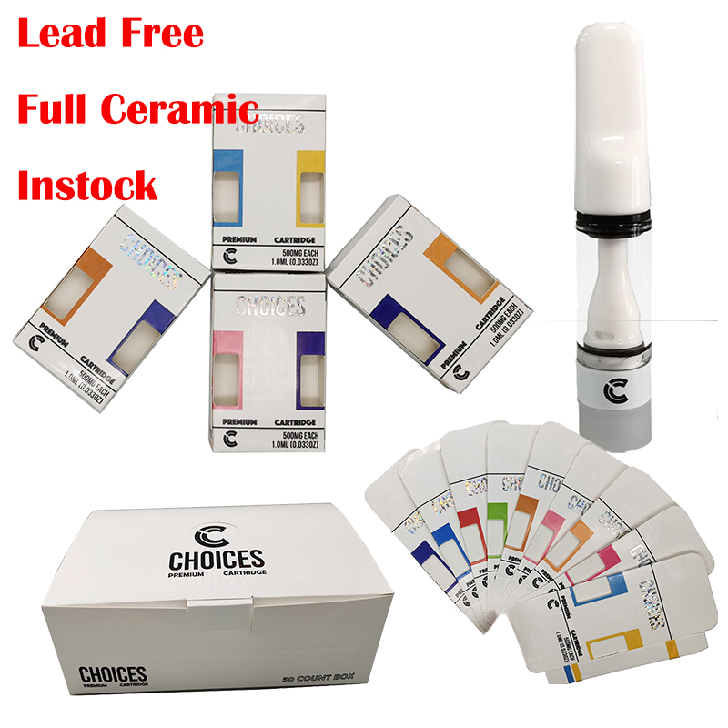 Full Ceramic CHOICES Snap on 0.5ml Thick Oil Vape Pen Cartridges No Heavy Metal Latest Packaging Hologram Box 510 Thread Oil Carts
Full Ceramic CHOICES Snap on 0.5ml Thick Oil Vape Pen Cartridges No Heavy Metal Latest Packaging Hologram Box 510 Thread Oil Carts