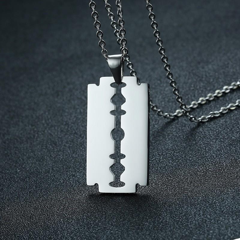 Vantage Stainless Steel Necklace Pendant Punk Razor Blade Design Creative Hip Hop Dog Tag Men Jewelry
Vantage Stainless Steel Necklace Pendant Punk Razor Blade Design Creative Hip Hop Dog Tag Men Jewelry