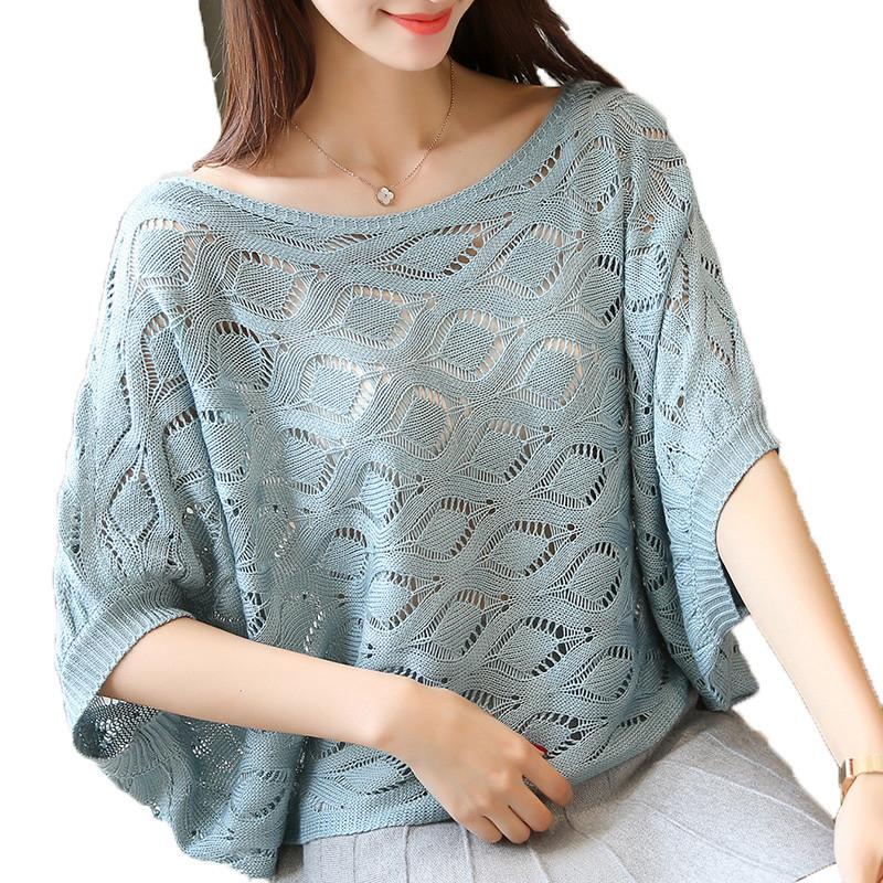 Women's Sweaters Autumn Women Sweater Korean Batwing Sleeve Loose Style Hollow Out Pullover Knitting Pull Femme Jumper Tops PZ1516, White;black
Women's Sweaters Autumn Women Sweater Korean Batwing Sleeve Loose Style Hollow Out Pullover Knitting Pull Femme Jumper Tops PZ1516, White;black