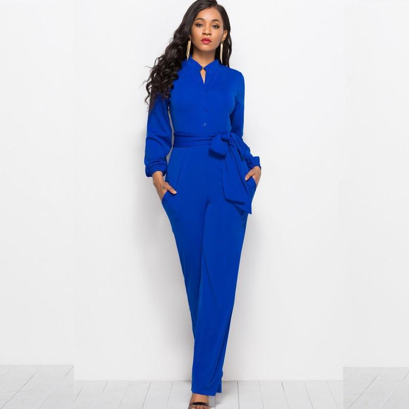 Fashion Elegant Chic Jumpsuit Women Stand Collar Full Sleeve Wide Leg Pants Rompers Autumn New Stretchable Office Lady Jumpsuits, Black
Fashion Elegant Chic Jumpsuit Women Stand Collar Full Sleeve Wide Leg Pants Rompers Autumn New Stretchable Office Lady Jumpsuits, Black