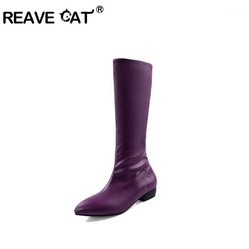 REAVE CAT Candy color low heel knee boots patent leather Slip On Boots Purple Yellow Pink booties1, Beige
REAVE CAT Candy color low heel knee boots patent leather Slip On Boots Purple Yellow Pink booties1, Beige