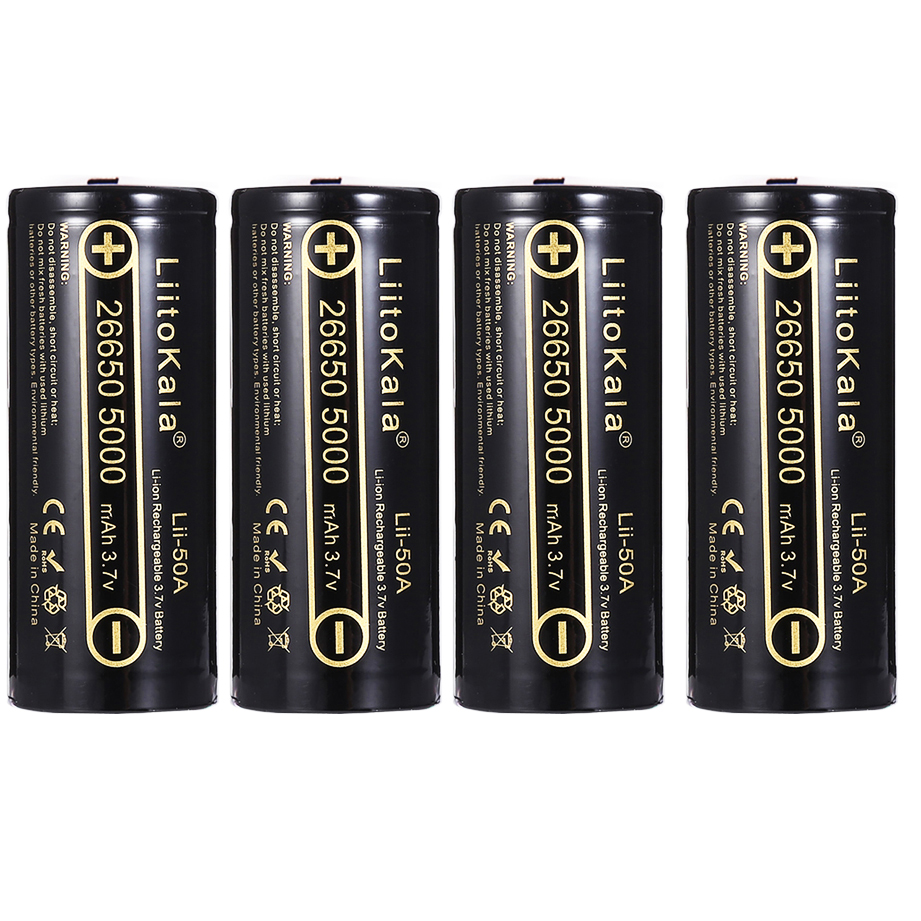 LiitoKala Lii-50A Pointed 3.7V 26650 5000mA Rechargeable batteries Discharger 26650-50A 20A Power battery for flashlight E-tools
LiitoKala Lii-50A Pointed 3.7V 26650 5000mA Rechargeable batteries Discharger 26650-50A 20A Power battery for flashlight E-tools