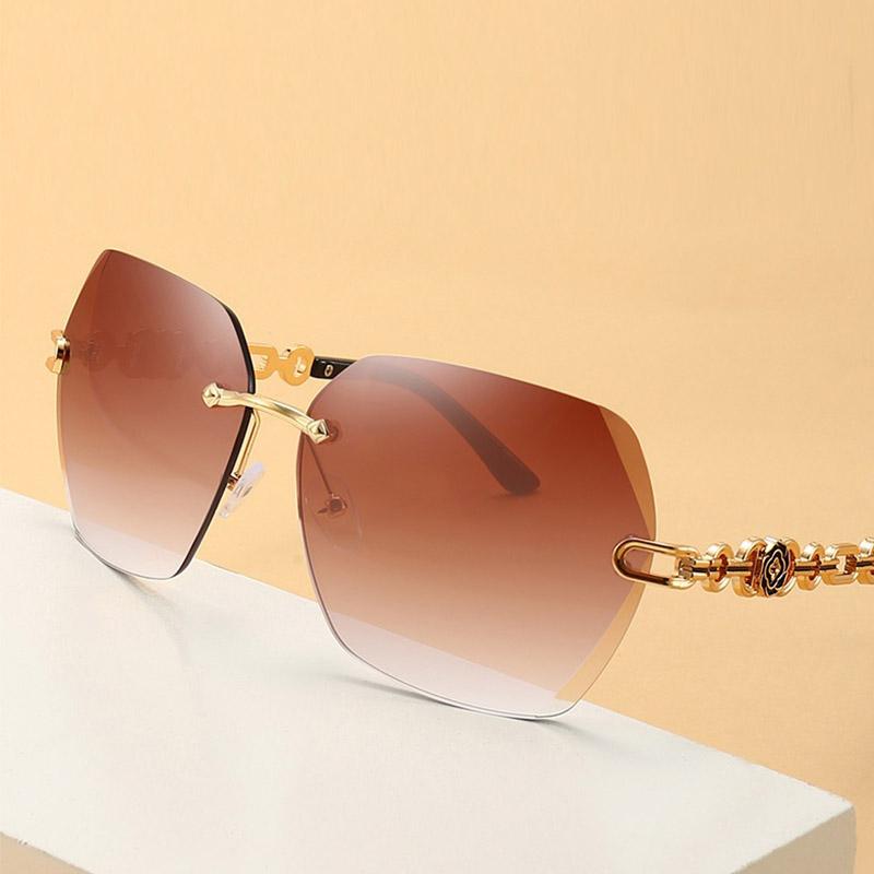 Sunglasses Luxury Square Women Oversized Original Exquisite Design Rimless Sun Glasses Female Fashion Brown Shades Eyewear UV400
Sunglasses Luxury Square Women Oversized Original Exquisite Design Rimless Sun Glasses Female Fashion Brown Shades Eyewear UV400