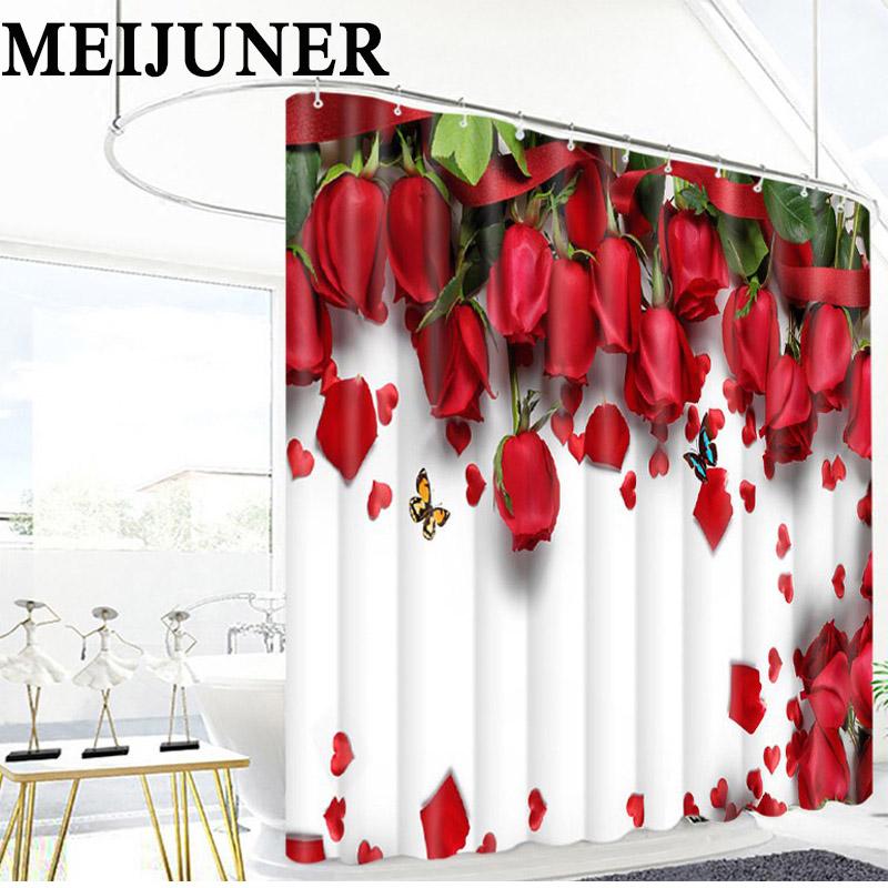 Meijuner 3D Bathroom Red Rose Flower Waterproof Fabric Bathroom Shower Curtain Bedroom Valentine's Day Wedding Party Decoration
Meijuner 3D Bathroom Red Rose Flower Waterproof Fabric Bathroom Shower Curtain Bedroom Valentine's Day Wedding Party Decoration