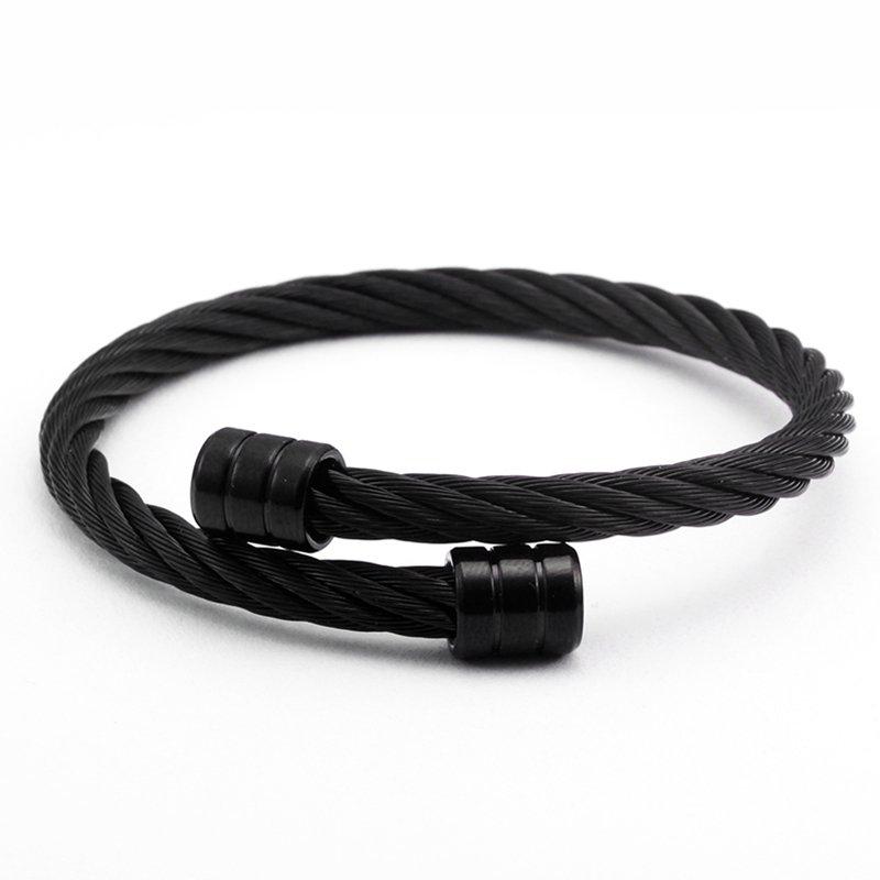 Black Gun Plated Stainless Steel Open Men Women Cuff Bangles Vintage Mesh Surface Male Charm Sporty Bracelets Decoration
Black Gun Plated Stainless Steel Open Men Women Cuff Bangles Vintage Mesh Surface Male Charm Sporty Bracelets Decoration