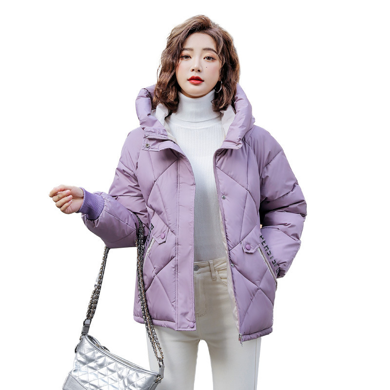 winter Korean loose thick warm short down cotton coat bread coat quilted jacket 201019