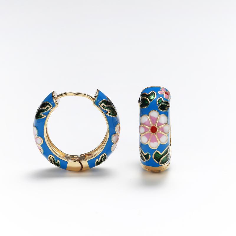 Retro Fashion Trendy Circle Colorful Enameling Flower Hoop Earrings for Women Girls Fashion Design Ear Stud Female Jewelry
Retro Fashion Trendy Circle Colorful Enameling Flower Hoop Earrings for Women Girls Fashion Design Ear Stud Female Jewelry