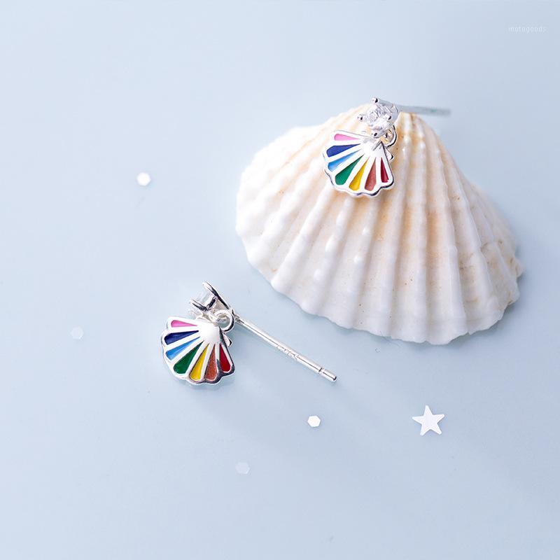 OBEAR 925 Solid Real Sterling Silver Multicolored Scallop CZ Stud Earring For Women Girl Kid Fashion Jewelry1
OBEAR 925 Solid Real Sterling Silver Multicolored Scallop CZ Stud Earring For Women Girl Kid Fashion Jewelry1