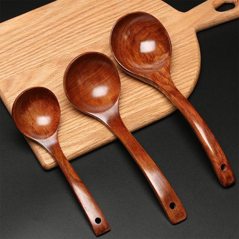 

S/M/L Natural Wooden Cooking Scoop Catering Tableware Wooden Kitchen Utensils Natural Wood Spoon Soup Ladle Home Cook Tool1