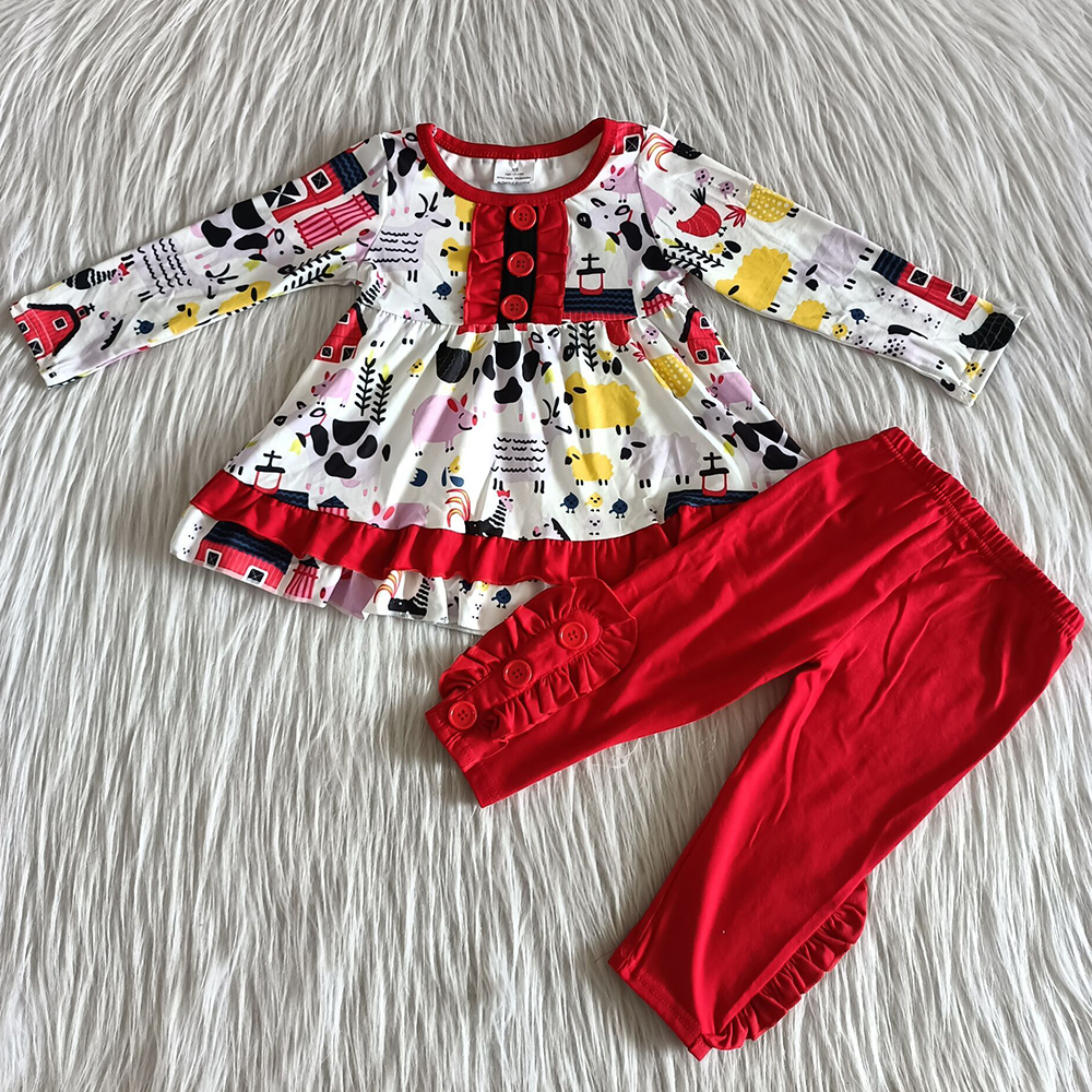 Fashion baby girl designer clothes boutique kids clothing sets milk silk farm print hot sale toddler girl clothes cute baby outfits, Multi
Fashion baby girl designer clothes boutique kids clothing sets milk silk farm print hot sale toddler girl clothes cute baby outfits, Multi
