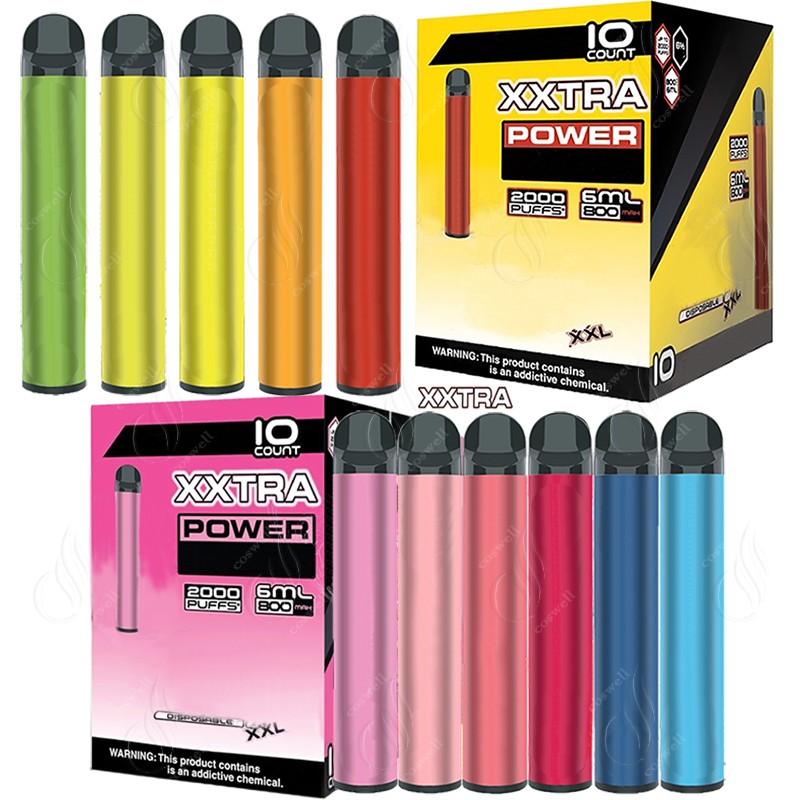 Newest Bang XXL XXTRA Disposable Vape Device Pen 2000Puffs 800mAh Battery Power Pre-filled 6ml Pods Cartridges Vapor e Cigarettes Vaporizers
Newest Bang XXL XXTRA Disposable Vape Device Pen 2000Puffs 800mAh Battery Power Pre-filled 6ml Pods Cartridges Vapor e Cigarettes Vaporizers