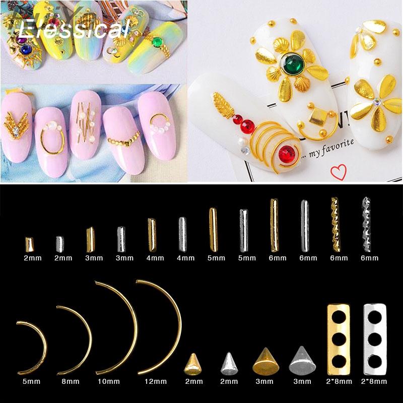 100pcs Gold Silver Copper Bent Stick Bar Nail Rivets curved rods Stud Spangles For Nails Manicure Jewelry 3D Nail Art Decoration
100pcs Gold Silver Copper Bent Stick Bar Nail Rivets curved rods Stud Spangles For Nails Manicure Jewelry 3D Nail Art Decoration