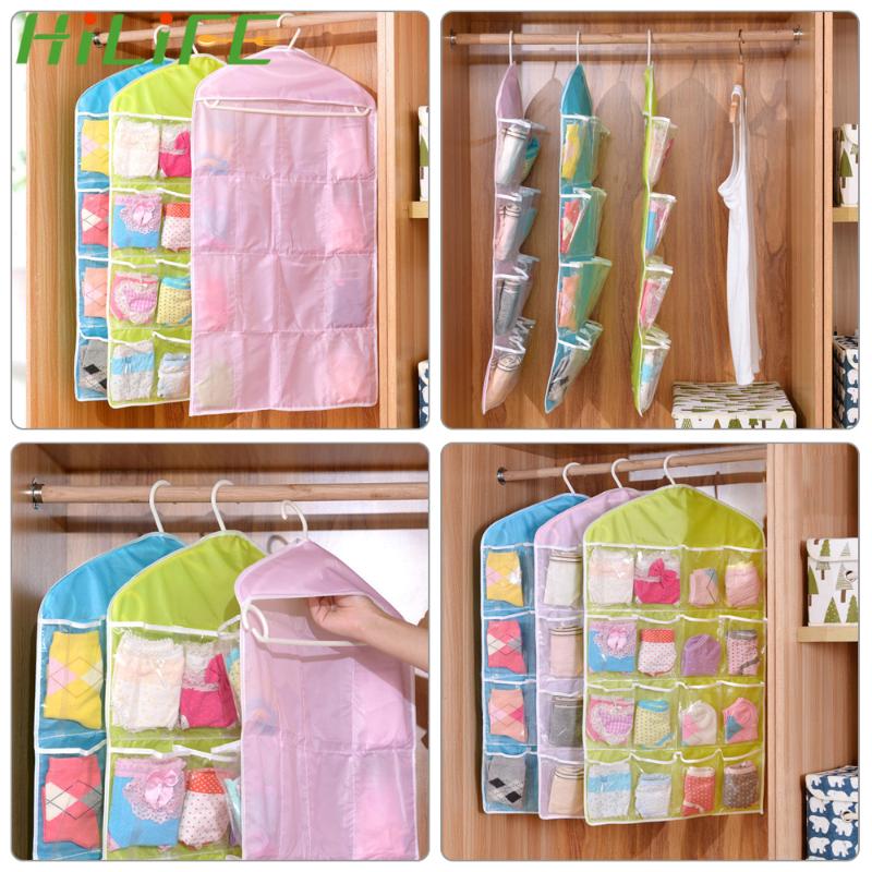 HILIFE Socks Briefs Organizer 16 Pockets Wardrobe Hanging Holder for Closet Shoes Underpants Storage Clothing Hanger Bags
HILIFE Socks Briefs Organizer 16 Pockets Wardrobe Hanging Holder for Closet Shoes Underpants Storage Clothing Hanger Bags