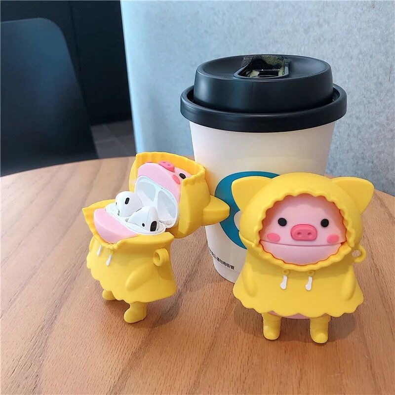 Cartoon Raincoat Pig Earphone Protector for AirPod 2 1 Generation Shell with cute cartoon silicone
Cartoon Raincoat Pig Earphone Protector for AirPod 2 1 Generation Shell with cute cartoon silicone