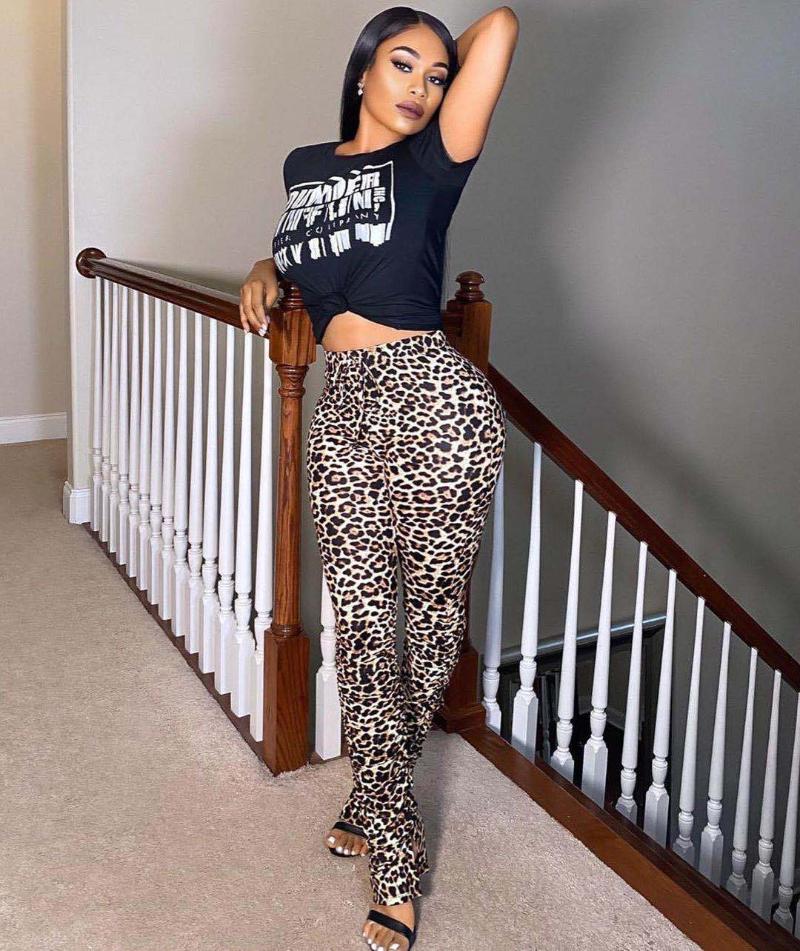 32R6344 Autumn Winter Women Outdoor Causal Fashion Leopard Print Pleated Split Pants Hot
32R6344 Autumn Winter Women Outdoor Causal Fashion Leopard Print Pleated Split Pants Hot