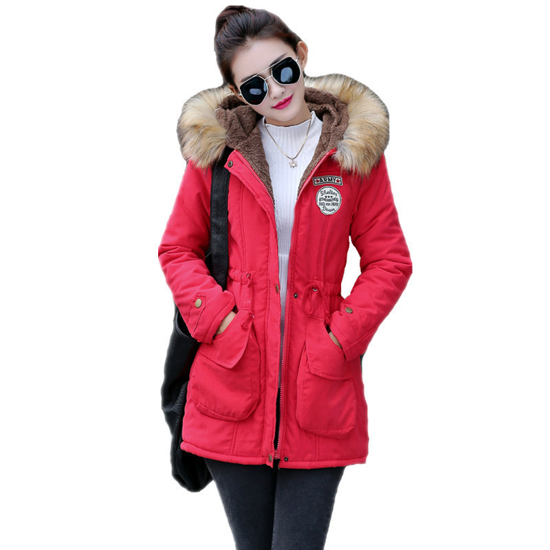 Long Parkas Female Womens Winter Jacket Coat Thick Cotton Warm Jacket Womens Outwear Parkas Plus Size Fur Coat 201103wtt