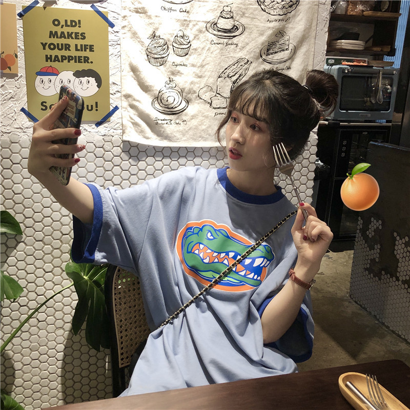 Fashion Summer T shirt Women Clothing Korean Style Ulzzang Harajuku Short Sleeve Tshirt Female Casual Green Tshirt Top T200516