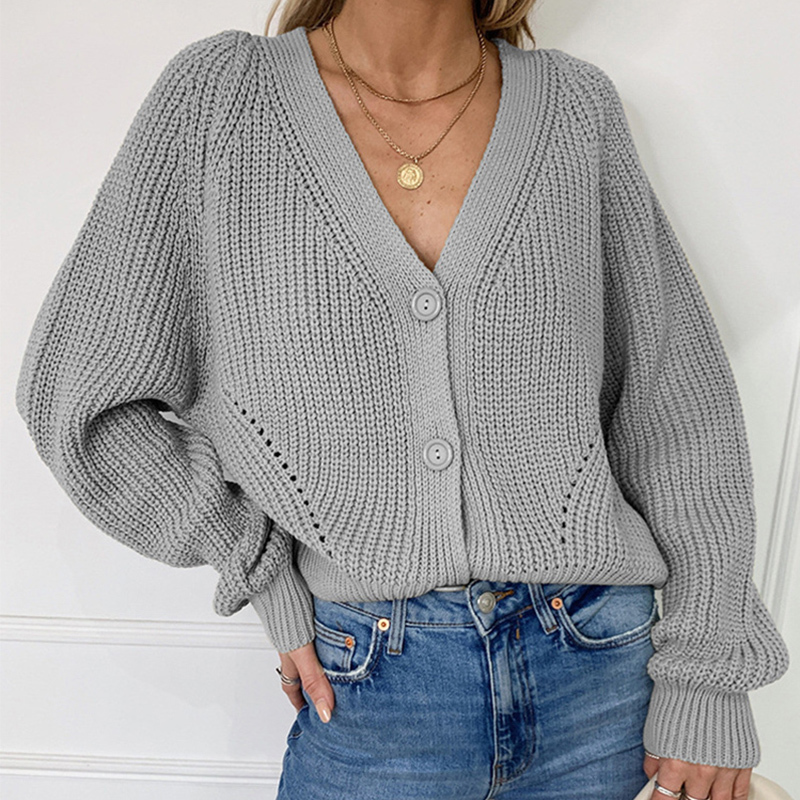 Women Cardigan Winter Cashmere Sweater Long Sleeve V neck Woman's Sweater Cardigans jersey knit Jumpers Pull Femme Coat 201224