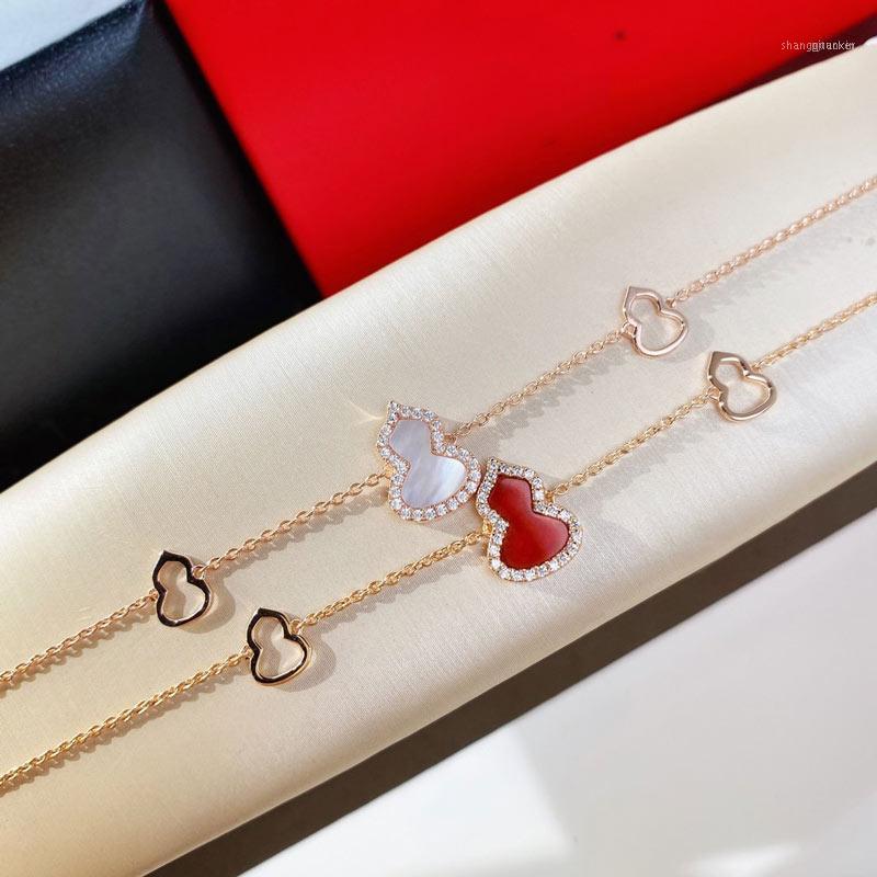 Bracelet Gourd Bracelet Jewelry Women Wedding jewelry 18K gold plated sterling Chain length 16 + 1.5 + 1.5cm11
Bracelet Gourd Bracelet Jewelry Women Wedding jewelry 18K gold plated sterling Chain length 16 + 1.5 + 1.5cm11