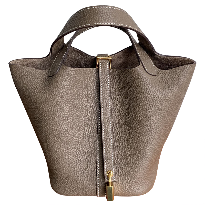 Upgraded Litchi Grain First Layer Cow Leather 18cm Vegetable Basket Bag Leather Bucket Bag Portable Womens Bag, 18 small size (milkshake white/gold buck
Upgraded Litchi Grain First Layer Cow Leather 18cm Vegetable Basket Bag Leather Bucket Bag Portable Womens Bag, 18 small size (milkshake white/gold buck