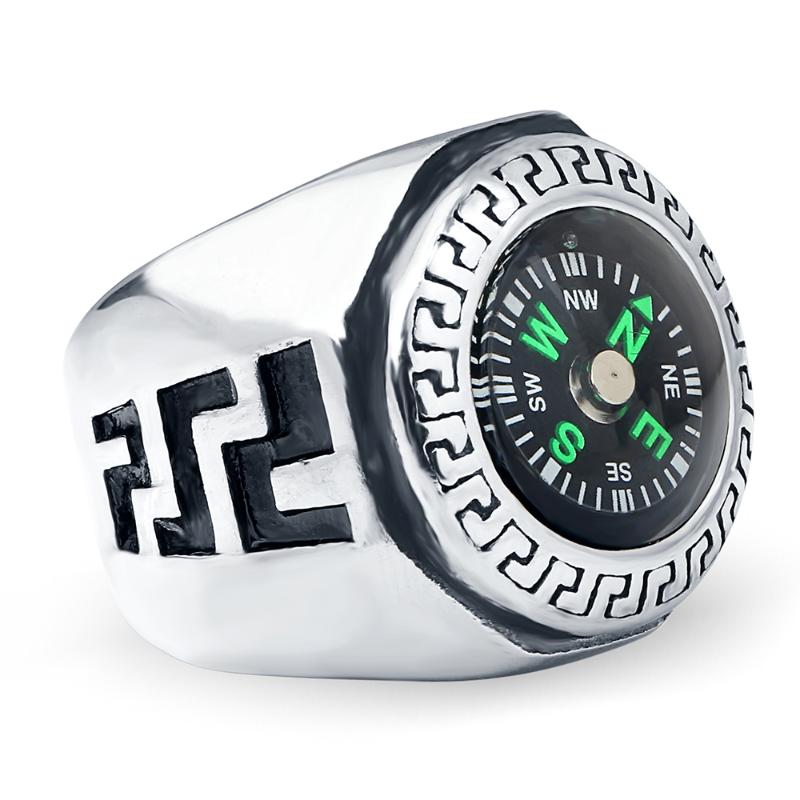 Stainless Steel Men Rings with Compass Cool Outdoor Sports Rings Striped Engraved Punk Style Biker Jewelry for Male
Stainless Steel Men Rings with Compass Cool Outdoor Sports Rings Striped Engraved Punk Style Biker Jewelry for Male